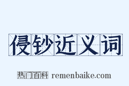 侵钞近义词是什么意思的图片